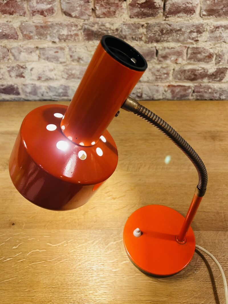 Lampe de bureau vintage orange – Image 3