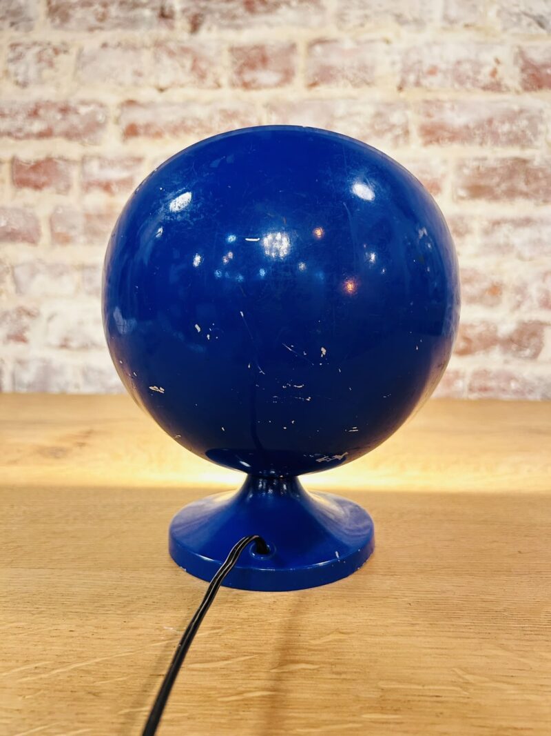 Lampe vintage demi-sphère bleue – Image 4