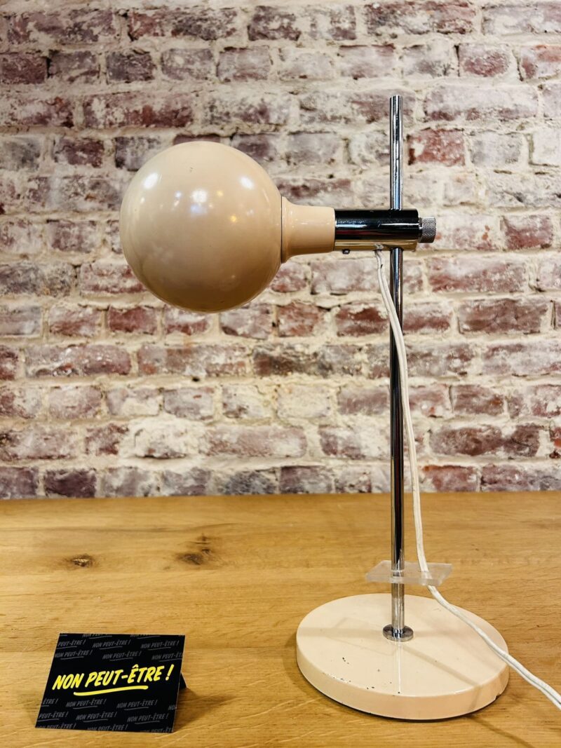 Lampe vintage Space Age beige – Image 3