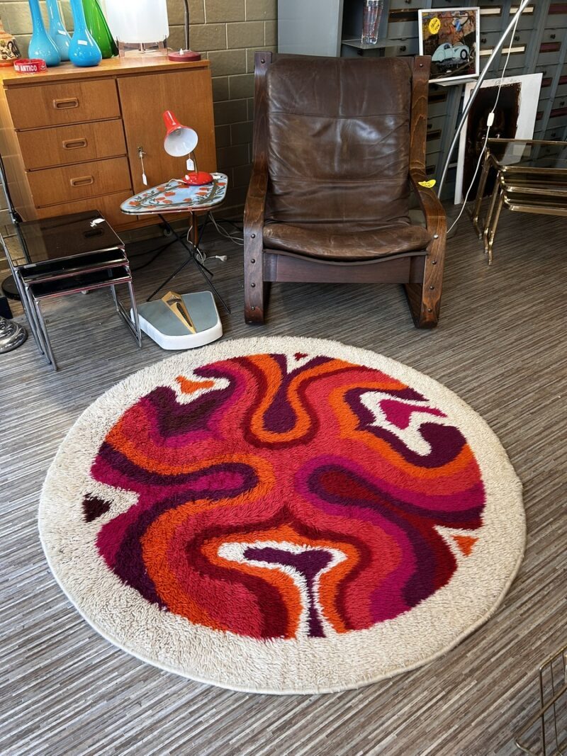 Tapis rond vintage rétro pop – Image 2